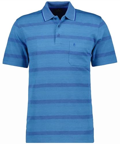 RAGMAN Herren Streifen-Polo Jacquard Aqua-702, M RAGMAN Herren Streifen-Polo Jacquard Aqua-702, M von RAGMAN