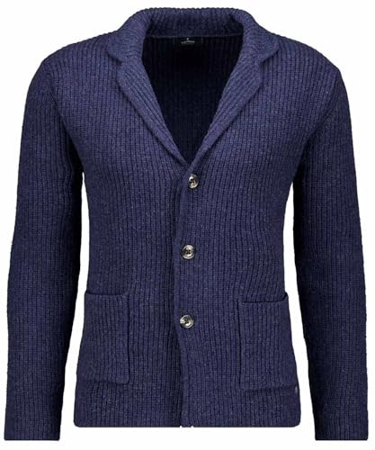 RAGMAN Herren Strick - Blazer Blaugrau-074, 3XL von RAGMAN