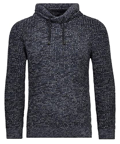 RAGMAN Herren Strick-Pullover mit speziellem Kragen 3XL, Blau-Melange-171 von RAGMAN