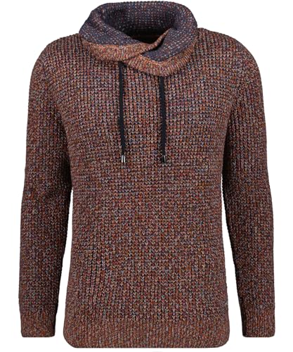 RAGMAN Herren Strick-Pullover mit speziellem Kragen 3XL, Terra mouliniert-159 von RAGMAN