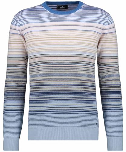 RAGMAN Herren Strickpullover gestreift, Multicolour Royal blau-736, M von RAGMAN