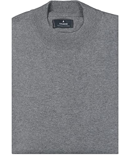 RAGMAN Herren Strickpullover mit Stehkragen XXL, Mittelgrau-015 von RAGMAN