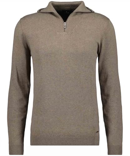 RAGMAN Herren Strickpullover mit Stehkragen und Zip Camel-084, 3XL von RAGMAN