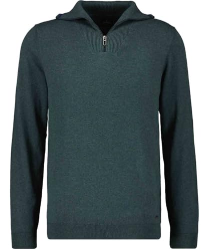 RAGMAN Herren Strickpullover mit Stehkragen und Zip Dunkelgrün-357, XL von RAGMAN