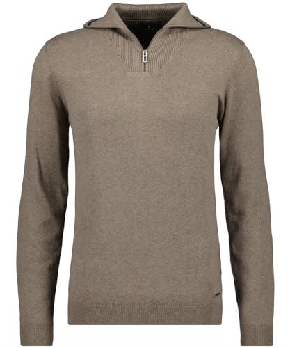 RAGMAN Herren Strickpullover mit Stehkragen und Zip L, Camel-084 von RAGMAN