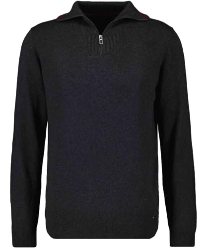 RAGMAN Herren Strickpullover mit Stehkragen und Zip Anthrazit-019, XL von RAGMAN