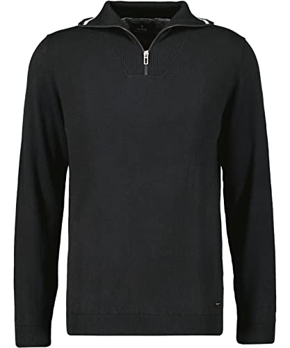 RAGMAN Herren Strickpullover mit Stehkragen und Zip XXL, Schwarz-009 von RAGMAN