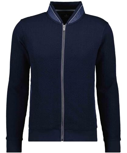 RAGMAN Herren Sweat-Jacke Jacquard Dunkelblau-711, L von RAGMAN