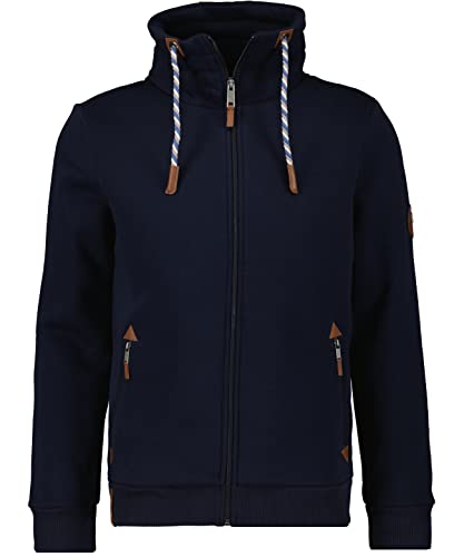 RAGMAN Herren Sweatjacke mit Stehkragen L, Dunkelblau-711 von RAGMAN