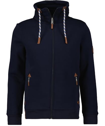 RAGMAN Herren Sweatjacke mit Stehkragen Dunkelblau-711, M von RAGMAN