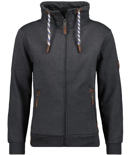 RAGMAN Herren Sweatjacke mit Stehkragen XXL, Anthrazit-019 von RAGMAN