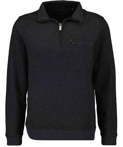 RAGMAN Herren Sweatshirt mit Stehkragen und Zip Anthrazit-019, M von RAGMAN
