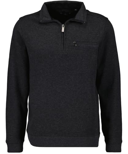 RAGMAN Herren Sweatshirt mit Stehkragen und Zip XL, Anthrazit-019 von RAGMAN