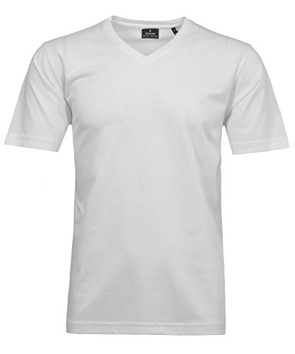 RAGMAN Herren T-Shirt Softknit Uni, Pflegeleicht L, Weiss-006 von RAGMAN