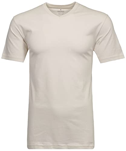 RAGMAN Herren T-Shirt V-Ausschnitt Single-Pack XL, Ecru-004 von RAGMAN