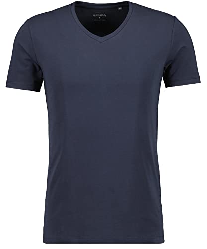 RAGMAN Herren T-Shirt V-Ausschnitt Uni, Body fit L, Marine-070 von RAGMAN