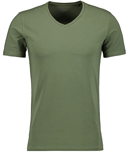 RAGMAN Herren T-Shirt V-Ausschnitt Uni, Body fit XL, Oliv-339 von RAGMAN