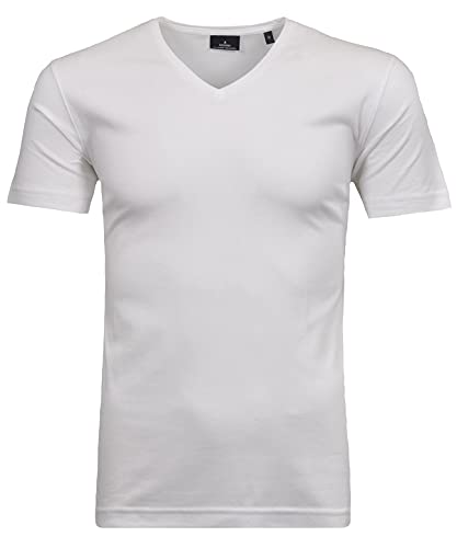 RAGMAN Herren T-Shirt mit V-Ausschnitt L, Weiss-006 von RAGMAN