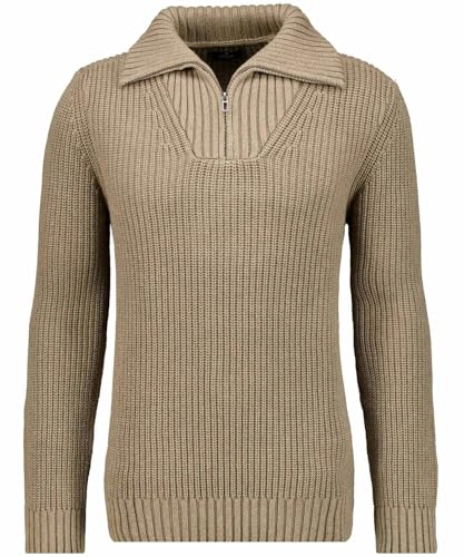 RAGMAN Herren Troyer Strickpullover Camel-084, M von RAGMAN