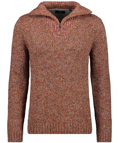 RAGMAN Herren Tweed-Pullover mit Troyer XL, Terra mouliniert-159 von RAGMAN