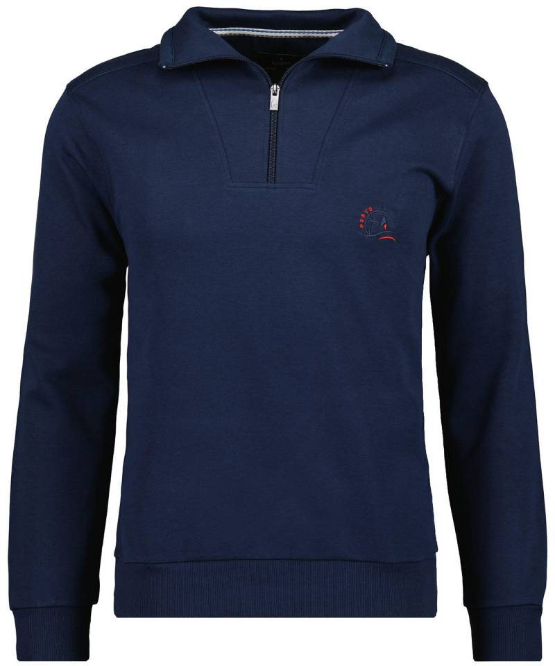 RAGMAN - Jersey-Sweater mit Troyer-Kragen jeansblau - Gr. - L von RAGMAN