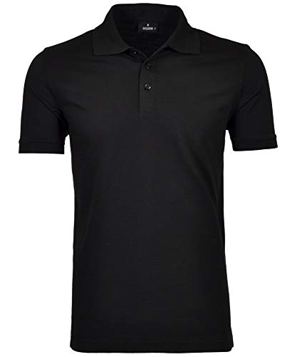 RAGMAN Kurzarm Herren Poloshirt Soft Knit Piqe' wash and go CO542091 009 *, Größe:L, Farbe:009-schwarz von RAGMAN