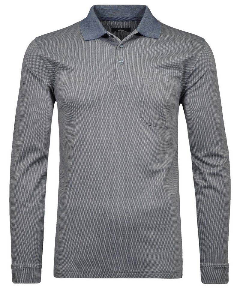 RAGMAN Langarm-Poloshirt Polo LS fish net von RAGMAN