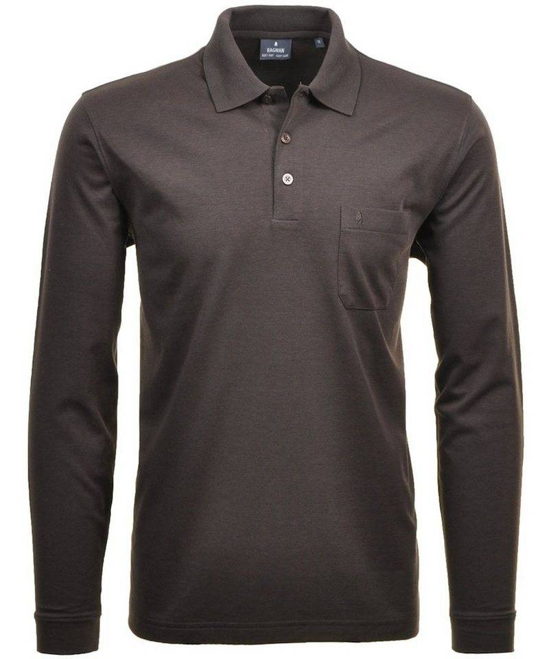 RAGMAN Langarm-Poloshirt Softknit langarm von RAGMAN