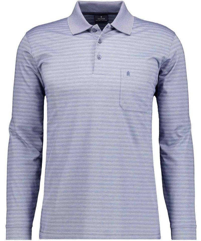 RAGMAN Langarm-Poloshirt von RAGMAN