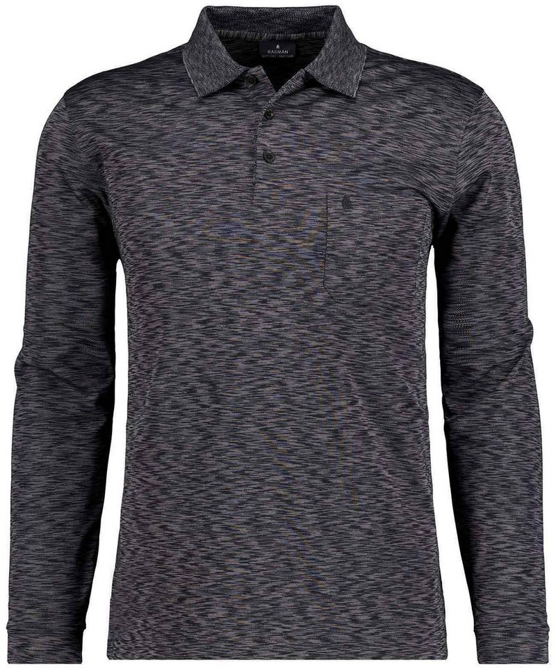 RAGMAN Langarm-Poloshirt von RAGMAN