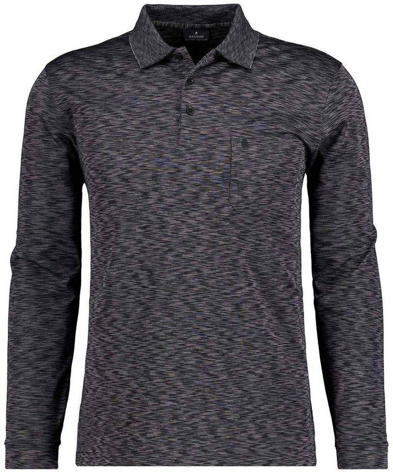 RAGMAN Langarm-Poloshirt von RAGMAN