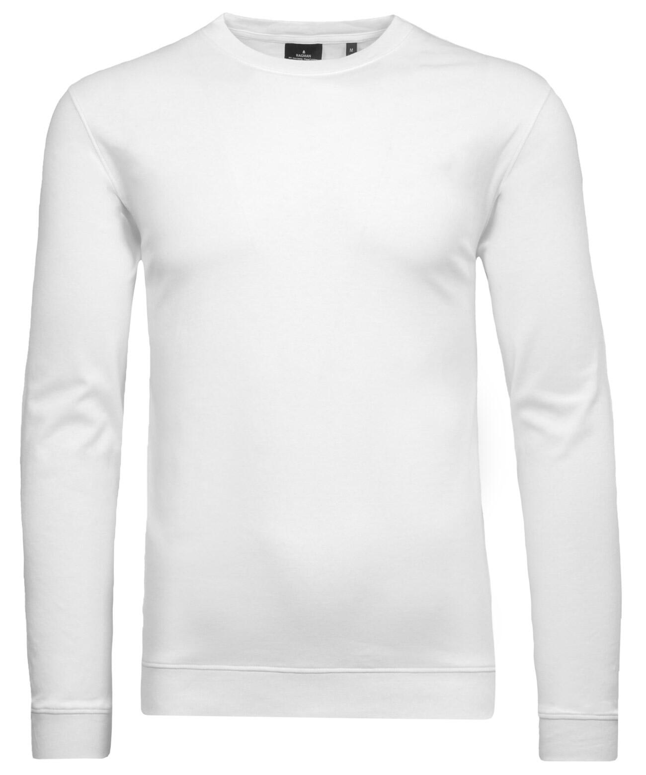 RAGMAN - Langarmshirt Rundhals mit Bündchen weiss - Gr. - XXL von RAGMAN