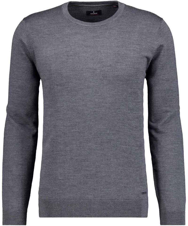 RAGMAN - Merino-Strickpullover, Rundhals anthrazit - Gr. - M von RAGMAN
