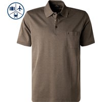 RAGMAN Herren Polo-Shirt beige Baumwoll-Piqué meliert von RAGMAN