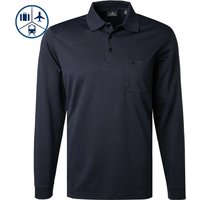 RAGMAN Herren Polo-Shirt blau Baumwoll-Piqué von RAGMAN