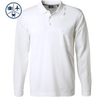 RAGMAN Herren Polo-Shirt weiß Baumwoll-Piqué von RAGMAN