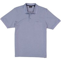 RAGMAN Herren Polo-Shirt blau Baumwoll-Jersey von RAGMAN