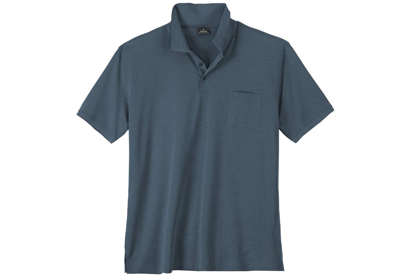 RAGMAN Poloshirt Große Größen Herren Poloshirt jeansblau Softknit Ragman von RAGMAN