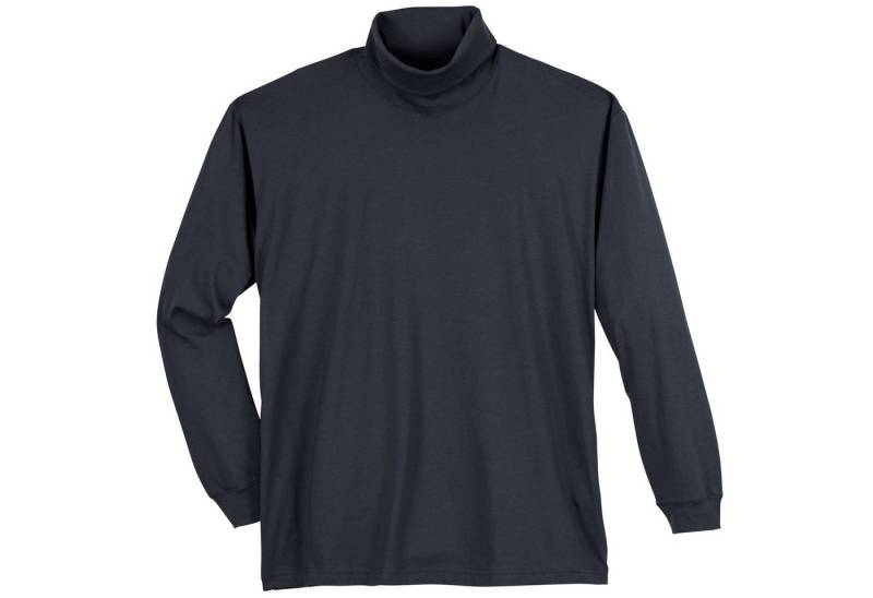 RAGMAN Poloshirt Ragman Langarm-Rolli Übergröße marine von RAGMAN