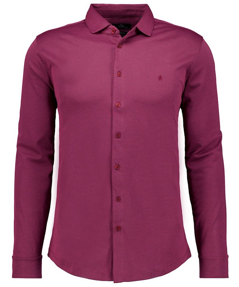 RAGMAN Poloshirt Kent collar, button through LS von RAGMAN