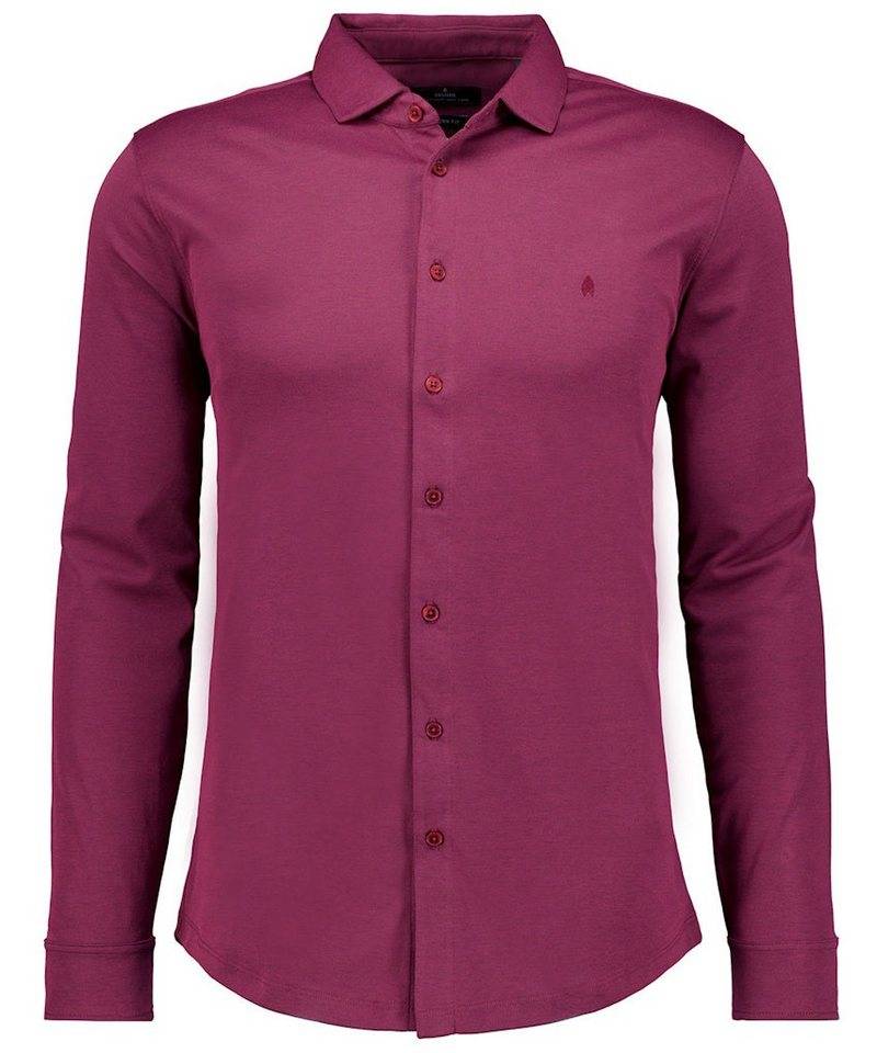 RAGMAN Poloshirt Kent collar, button through LS von RAGMAN