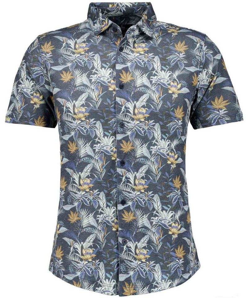 RAGMAN Poloshirt Shirt Button through print von RAGMAN