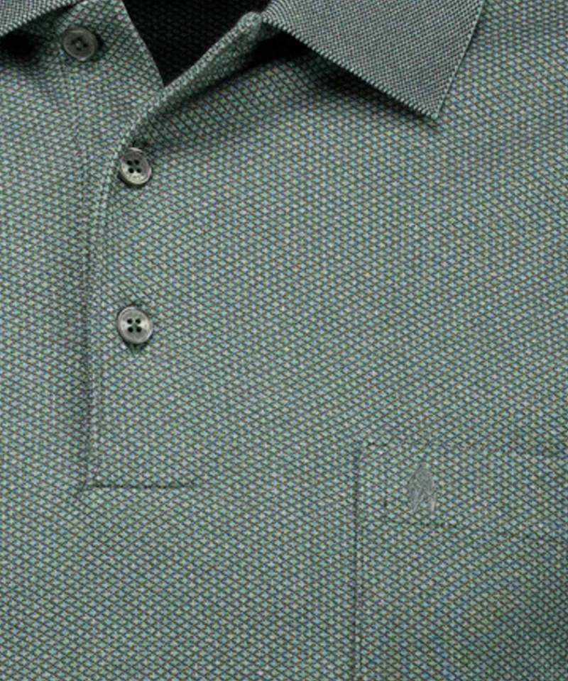 RAGMAN - Poloshirt langarm moosgrün - Gr. - 3XL von RAGMAN