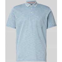 RAGMAN Poloshirt mit Label-Stitching in Hellblau, Größe XXL von RAGMAN
