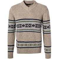 RAGMAN Herren Pullover beige Wolle Gemustert von RAGMAN