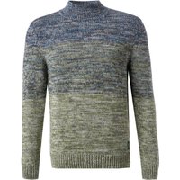 RAGMAN Herren Stehkragenpullover blau Baumwolle unifarben von RAGMAN