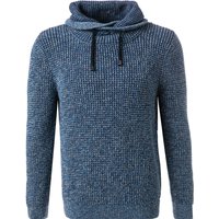 RAGMAN Herren Pullover blau Baumwolle unifarben von RAGMAN