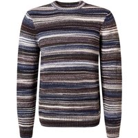 RAGMAN Herren Pullover blau Wolle Gestreift von RAGMAN