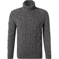 RAGMAN Herren Rollkragenpullover schwarz Baumwolle unifarben von RAGMAN