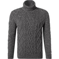 RAGMAN Herren Rollkragenpullover schwarz Baumwolle unifarben von RAGMAN